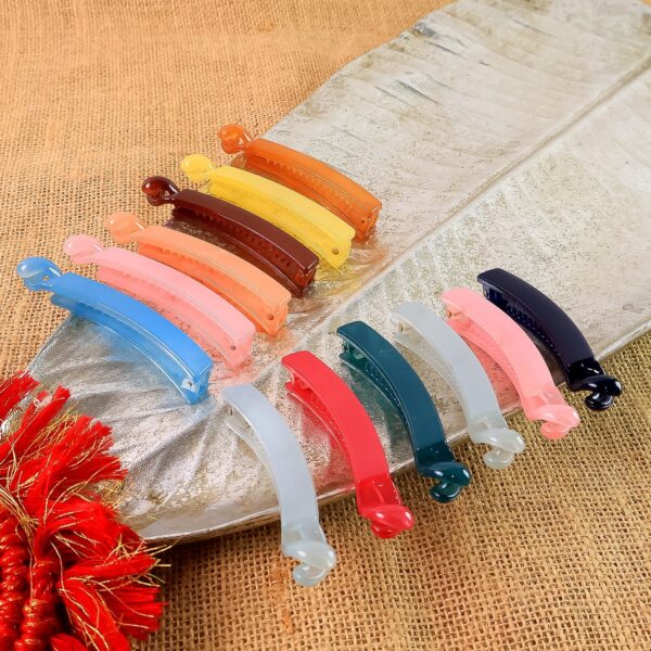 Set of Multicolor Banana Hair Clips 