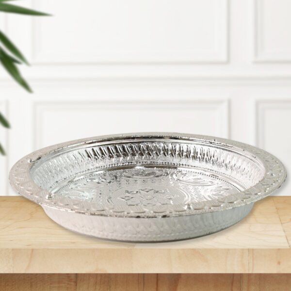 Decorative Silver Finish Plastic Pooja