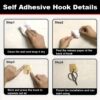 Oil & Water Resistant Sticky Hook for Wall Storage