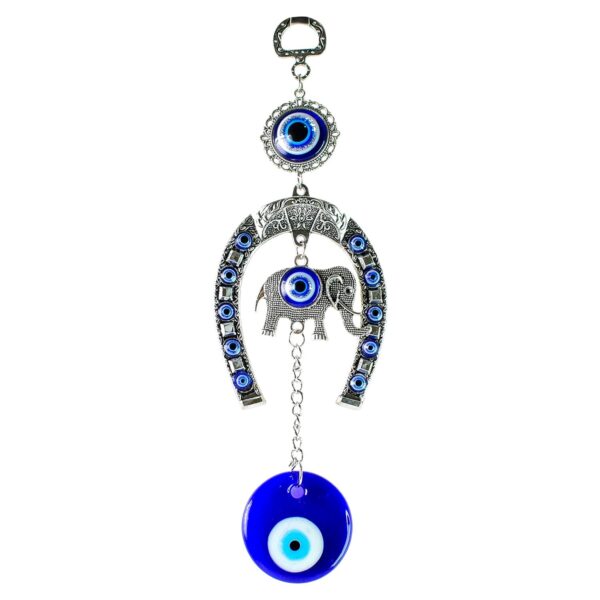 Decorative Nazar Wall Hanging with Evil Eye Beads and Bell Chimes