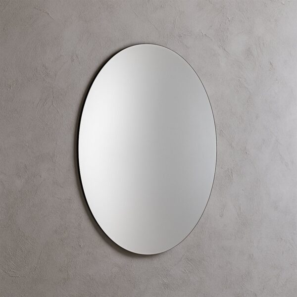 Modern Oval Frameless Mirror