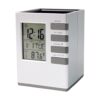 Compact Digital Cube Clock with Pen Holder