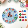 Aditi Wooden Educational Learning Clock Toy with Movable Hands