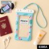 Peach Color Waterproof Phone Pouch 