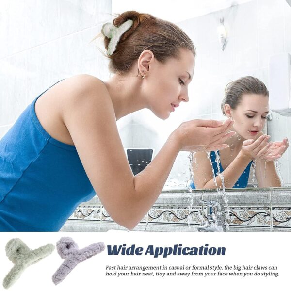 Elegant Fur Coated Hair Accessories Set