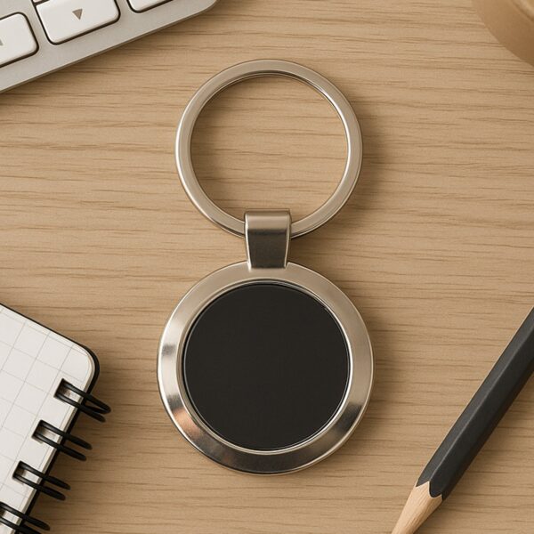 Round Metal Keychain