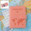 Premium World Map Design Travel Passport Holder